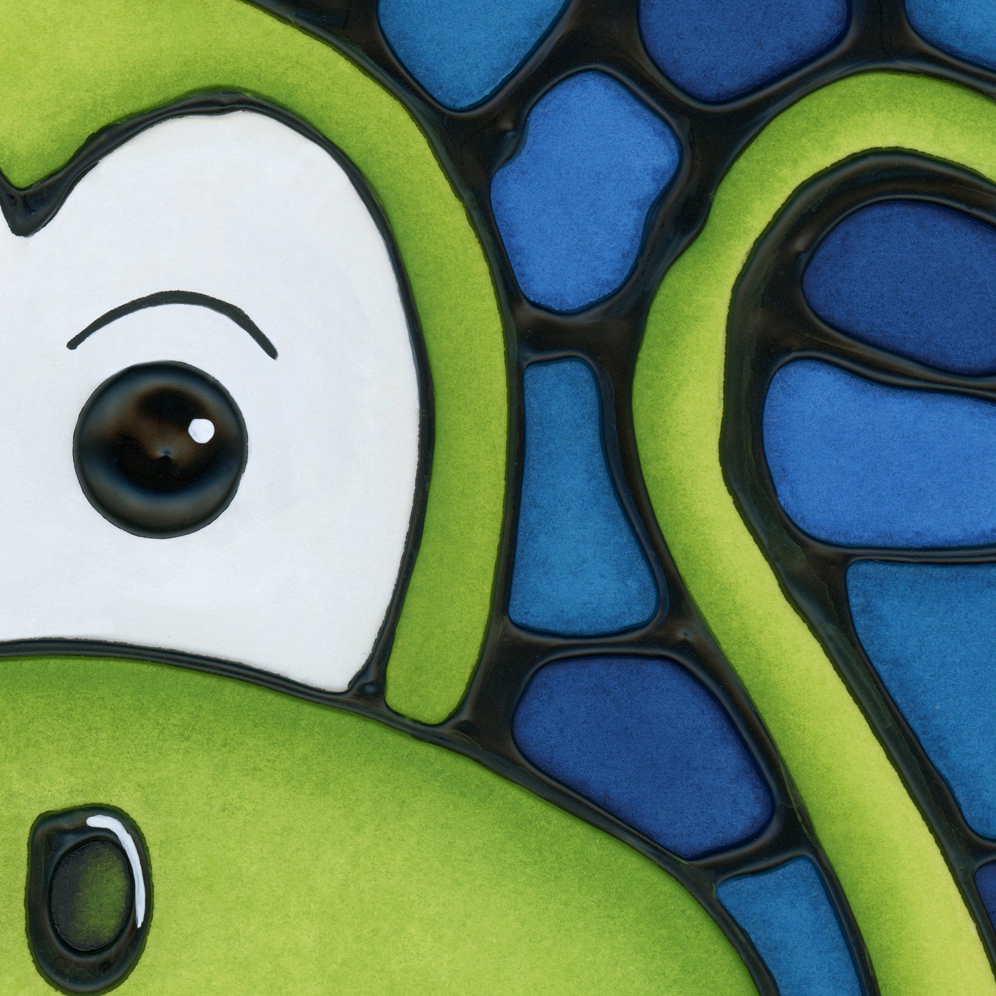 Lizard Original Painting 12" x 15" Framed