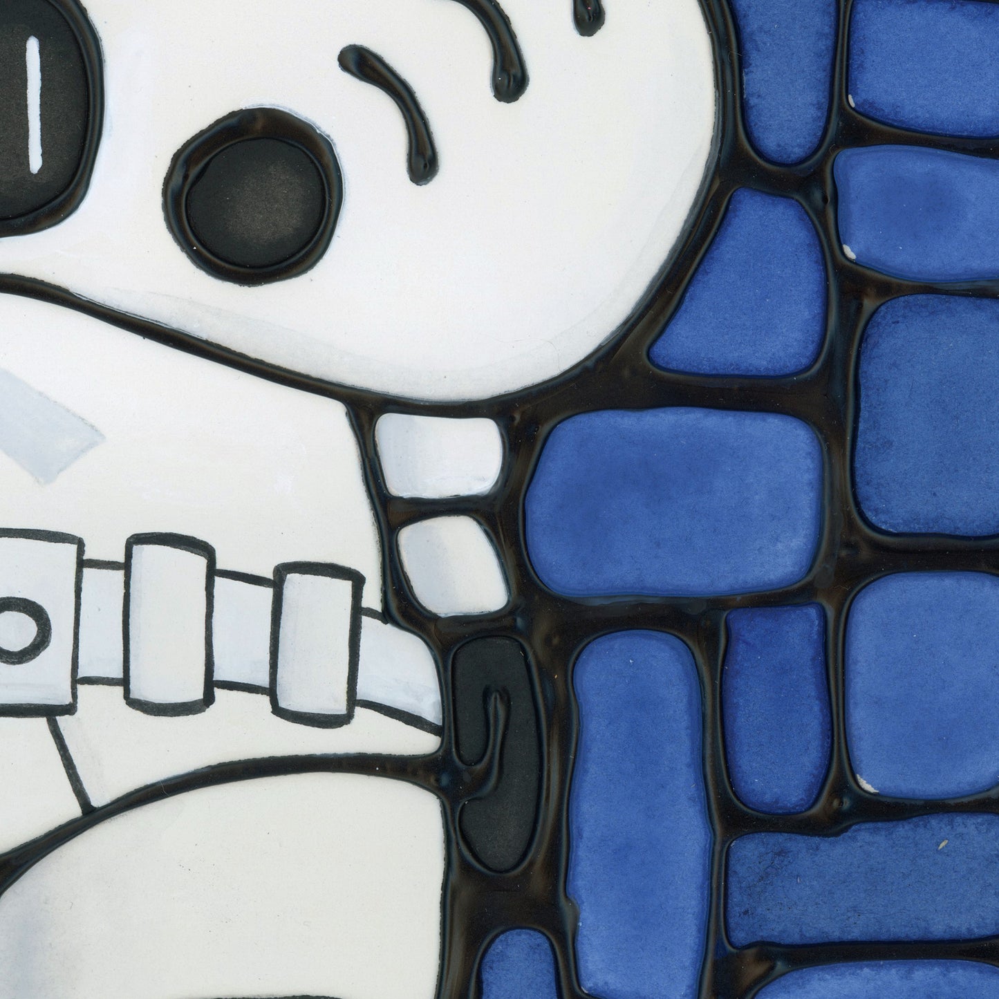 Space Trooper Original Painting 13" x 13" Framed