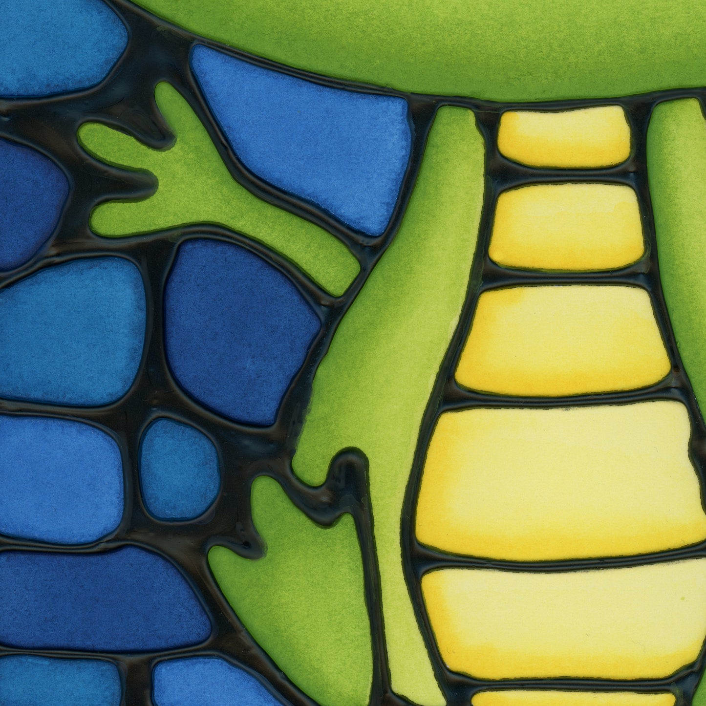 Lizard Original Painting 12" x 15" Framed
