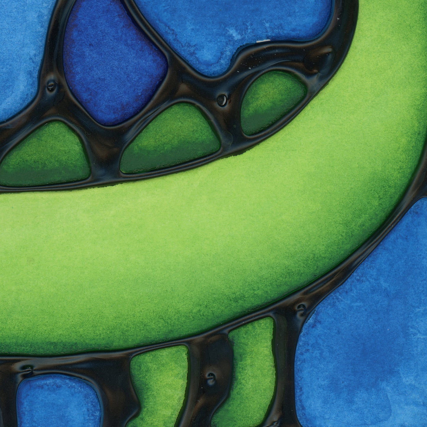Alligator Original Painting 14" x 14" Framed
