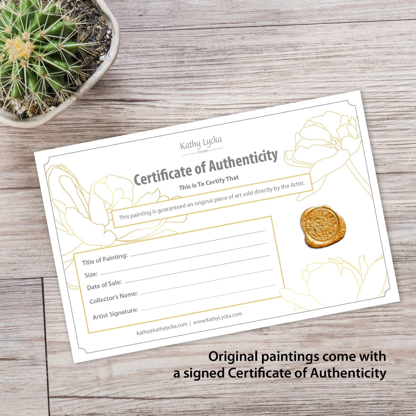 'Tulip Reflections' Original Painting Framed 14" x 18"