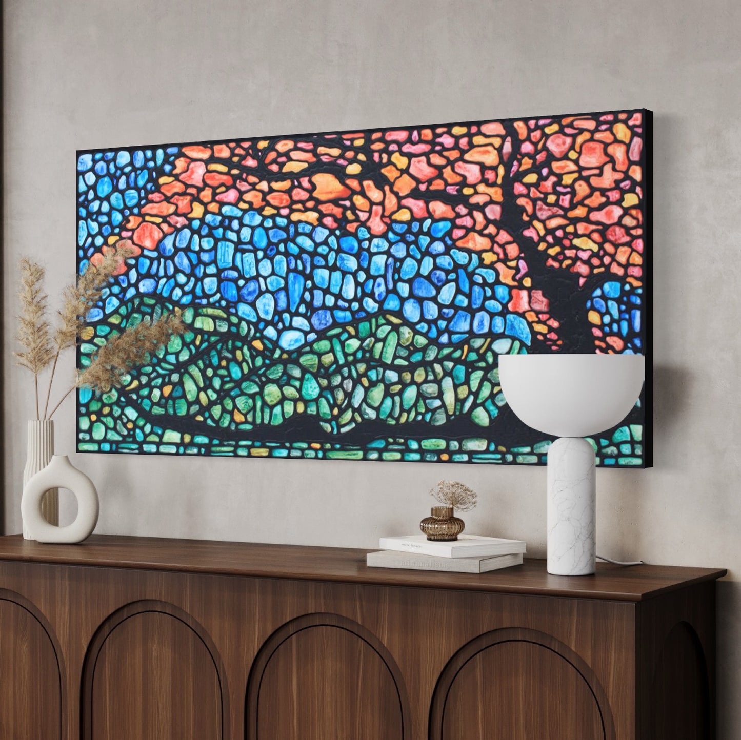 Autumn Landscape Original Painting - 60 x 32 inch