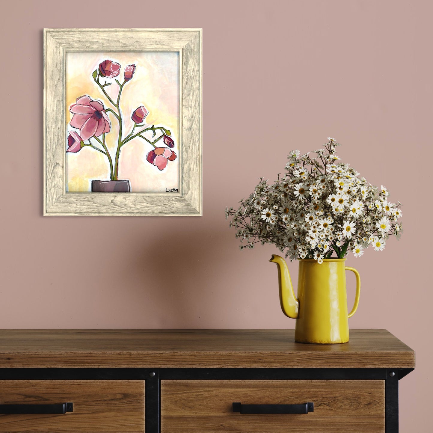 Cherry Blossom Original Painting Framed