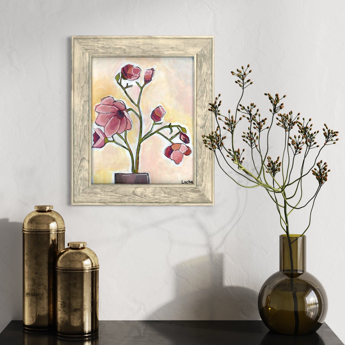Cherry Blossom Original Painting Framed