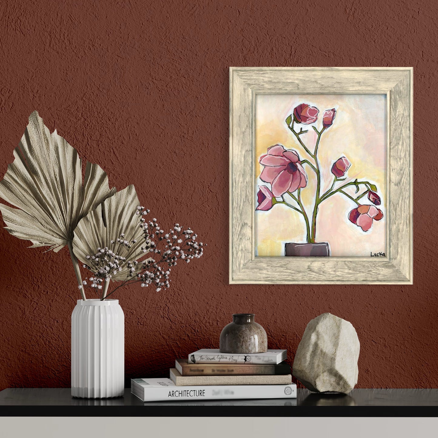 Cherry Blossom Original Painting Framed