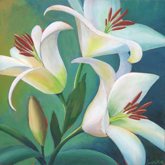 'Gentle Grace' Original Painting on Canvas 10" x 10"