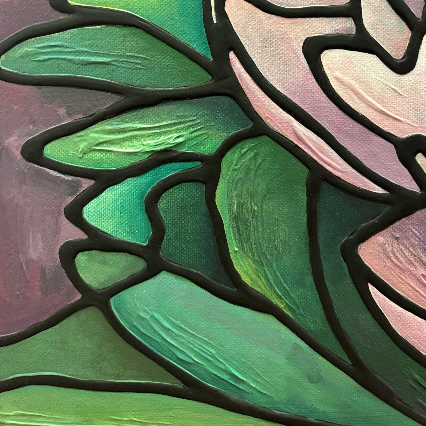 Peony Flower Original Painting 16 x 12 inch