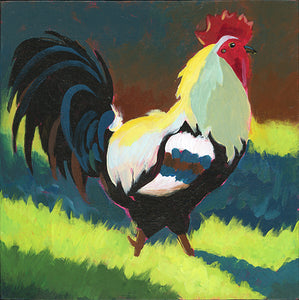Rooster Painting 9 x 9 inch