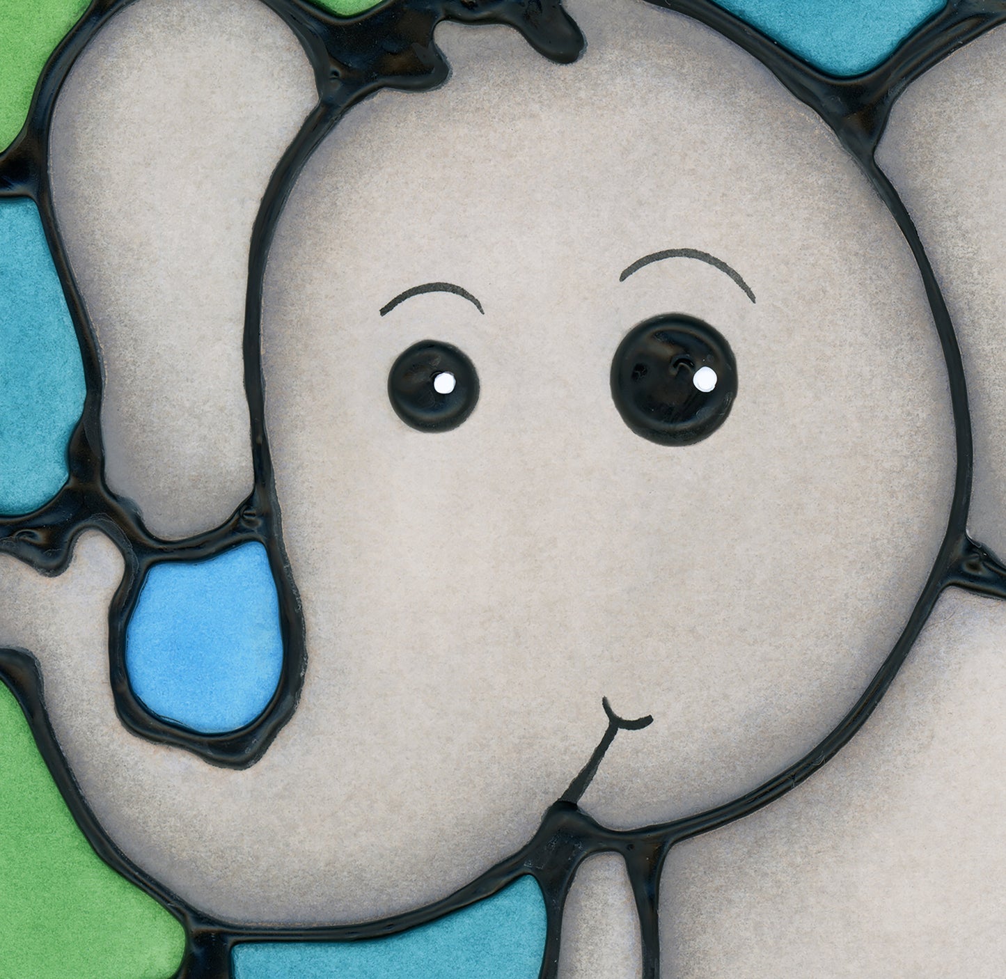 Elephant Original Painting 12" x 15" Framed