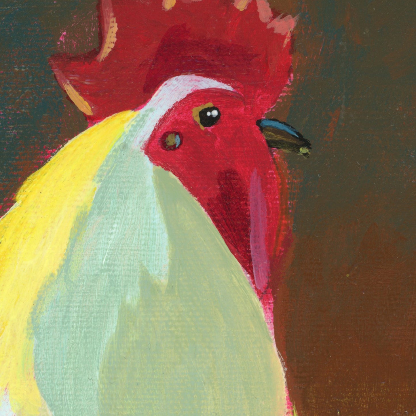 Rooster Painting 9 x 9 inch