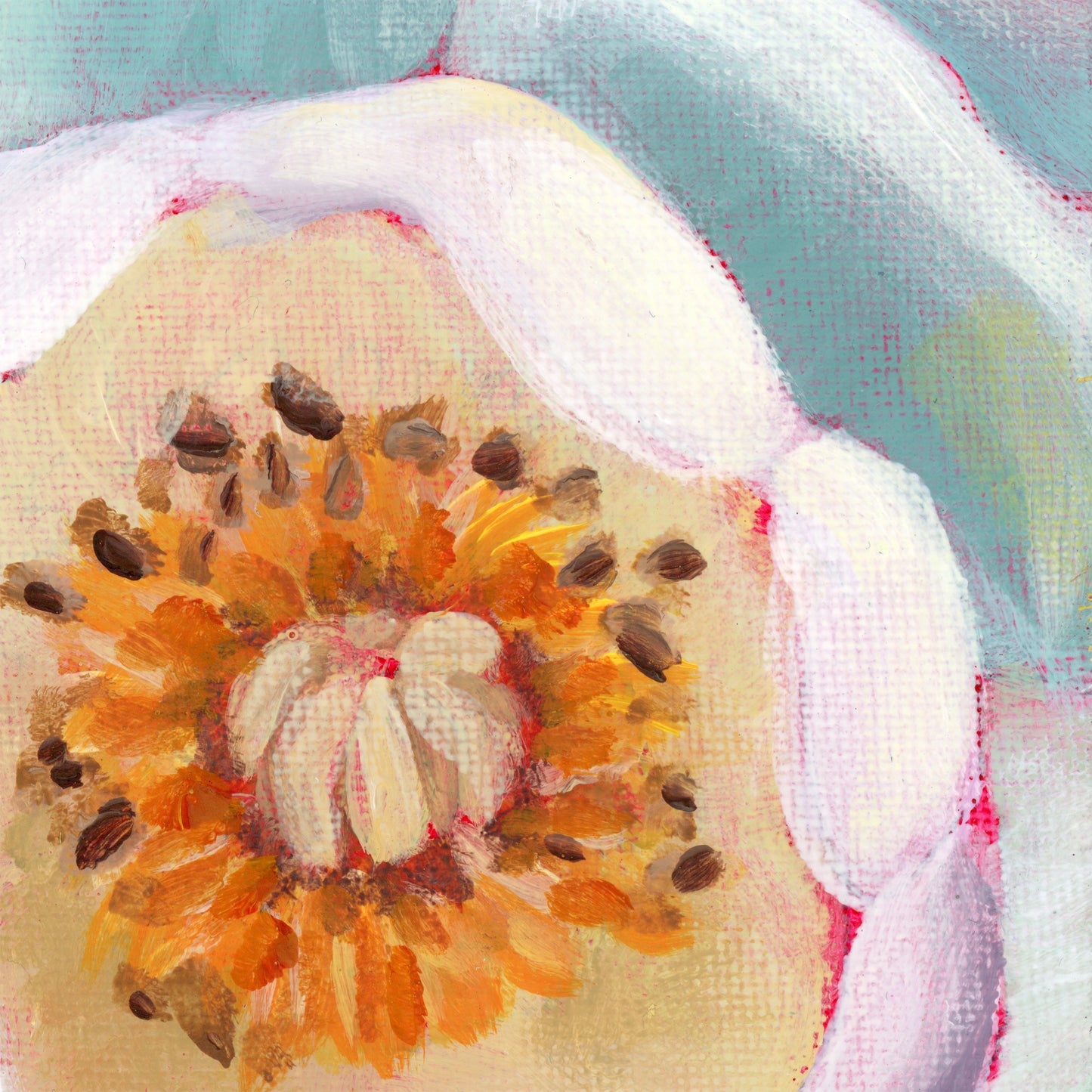 'Soft Contrast' Original Painting Framed 7" x 7"