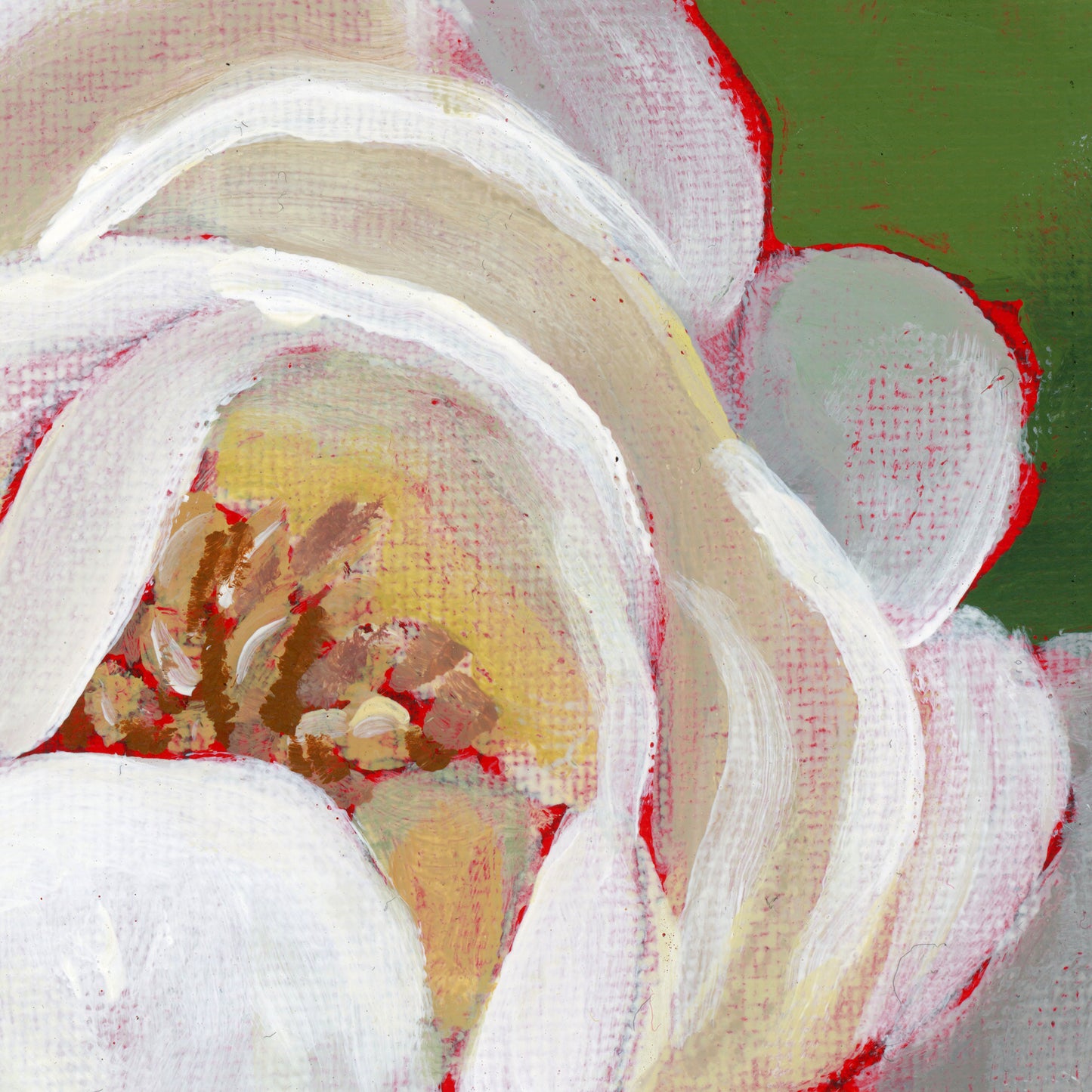 'Ivory Illumination' Original Painting Framed 7" x 7"