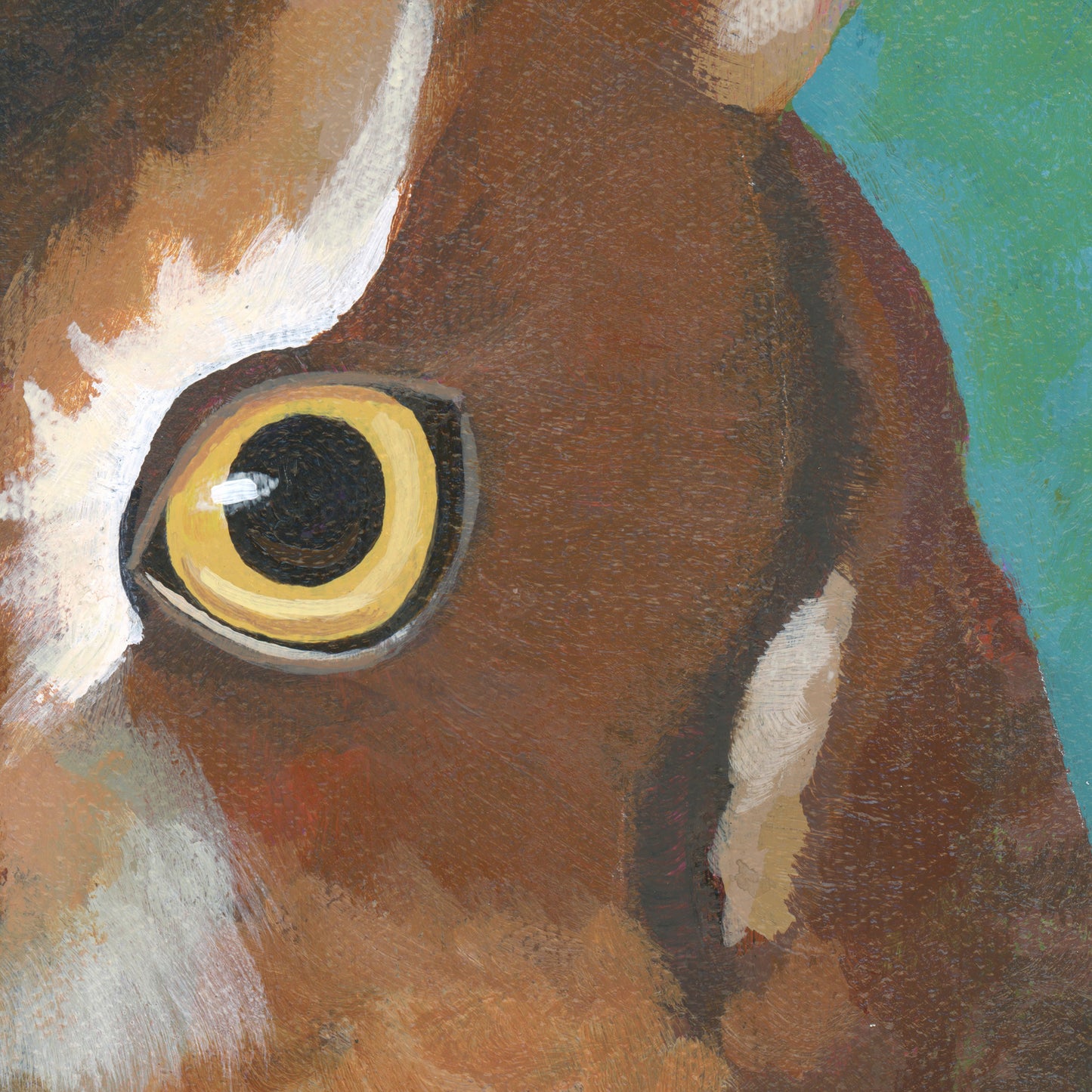 'Nibbles' Original Painting on Canvas 10" x 10"