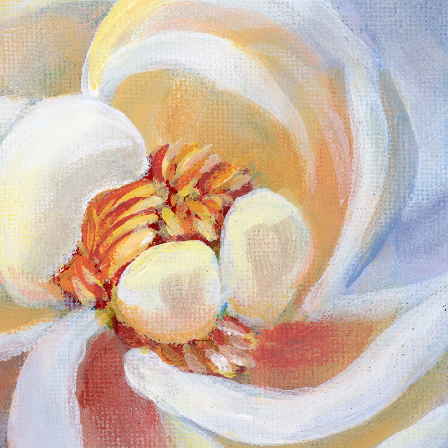 'Blissful Bloom' Original Painting Framed 7" x 7"