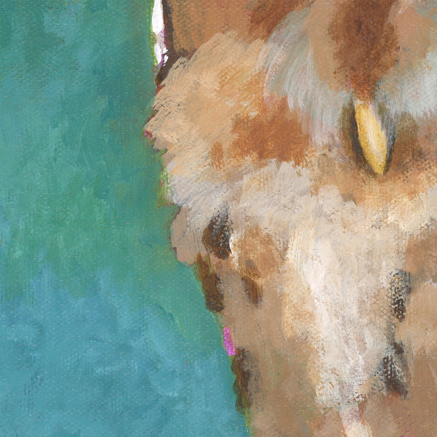 'Nibbles' Original Painting on Canvas 10" x 10"