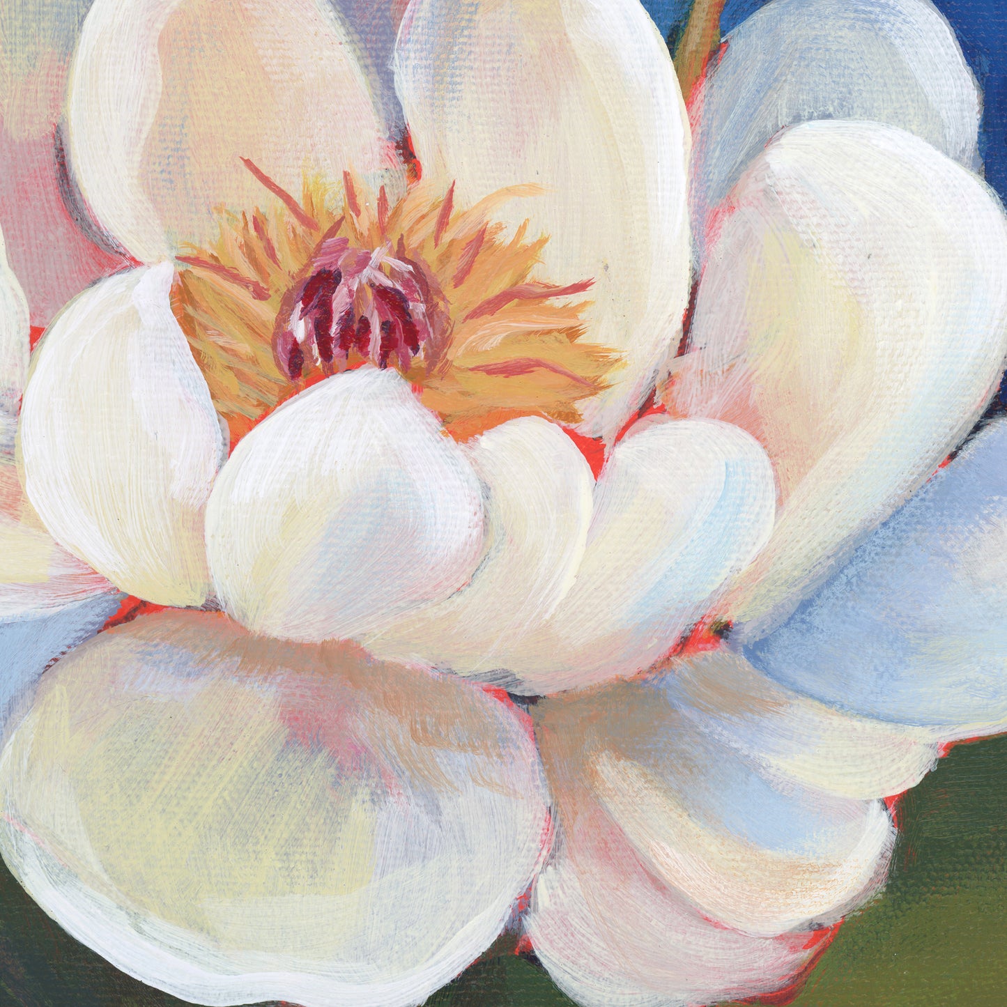 Peony Original Painting 10 x 10 inch
