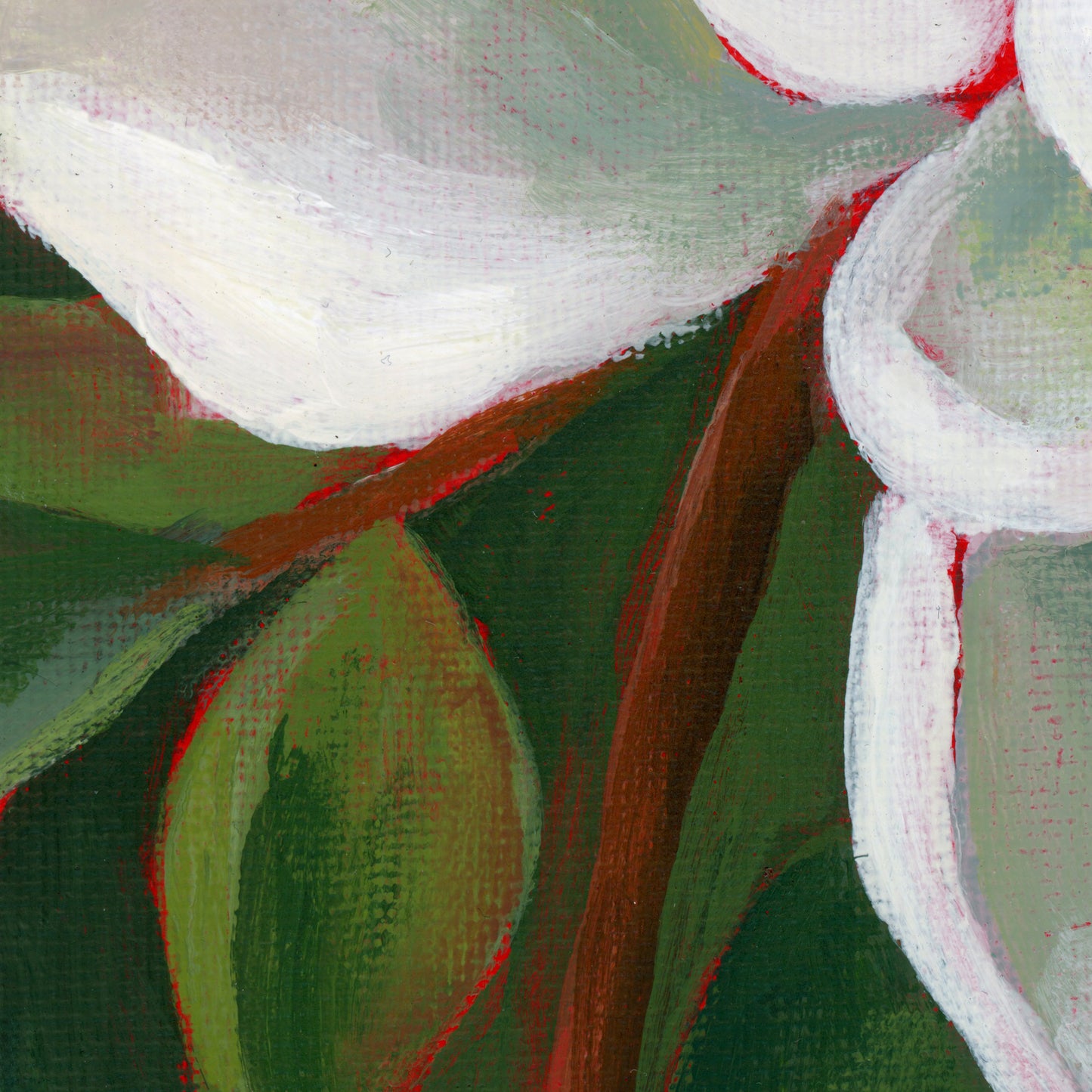 'Ivory Illumination' Original Painting Framed 7" x 7"