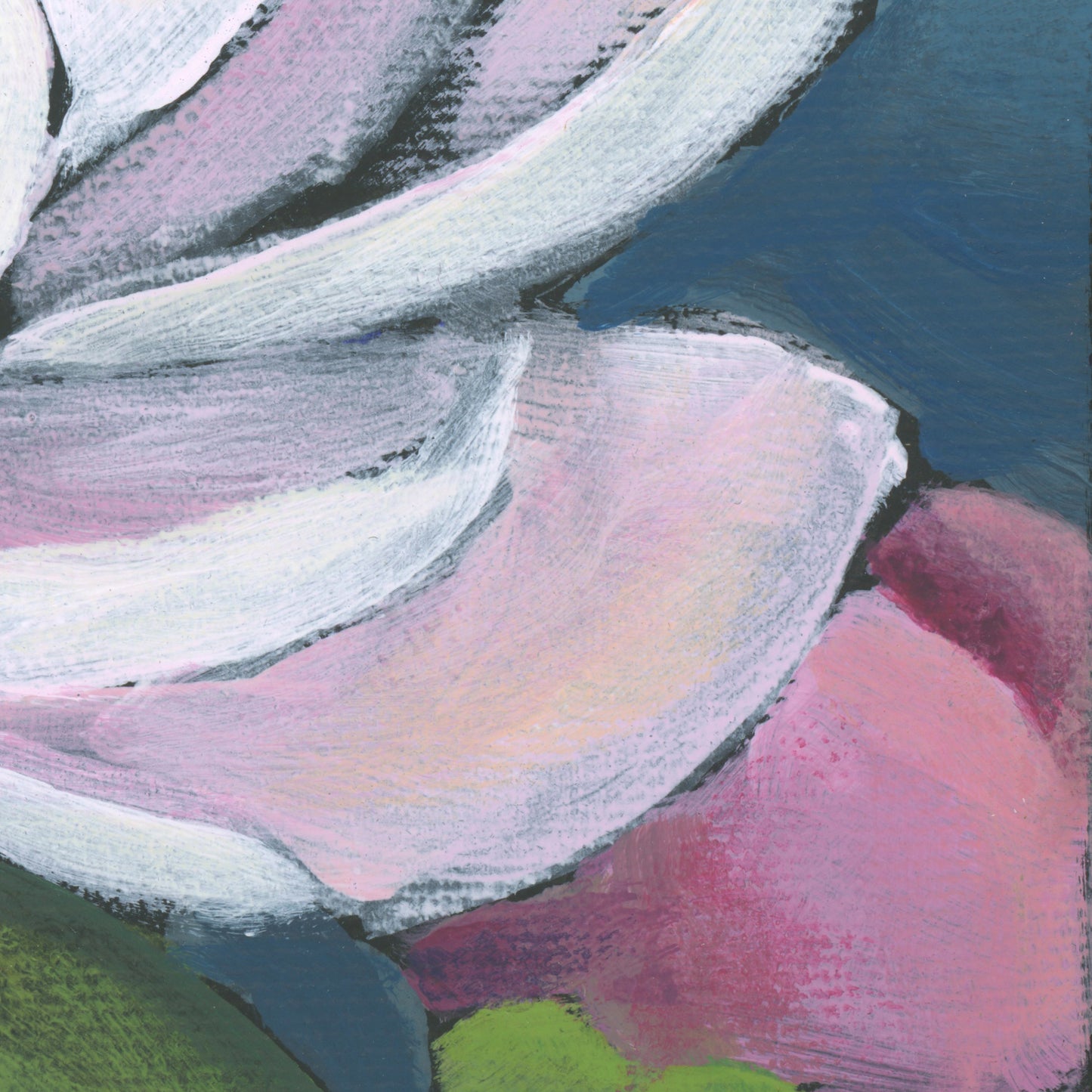 'Rosy Radiance' Original Painting on Canvas 6" x 6"