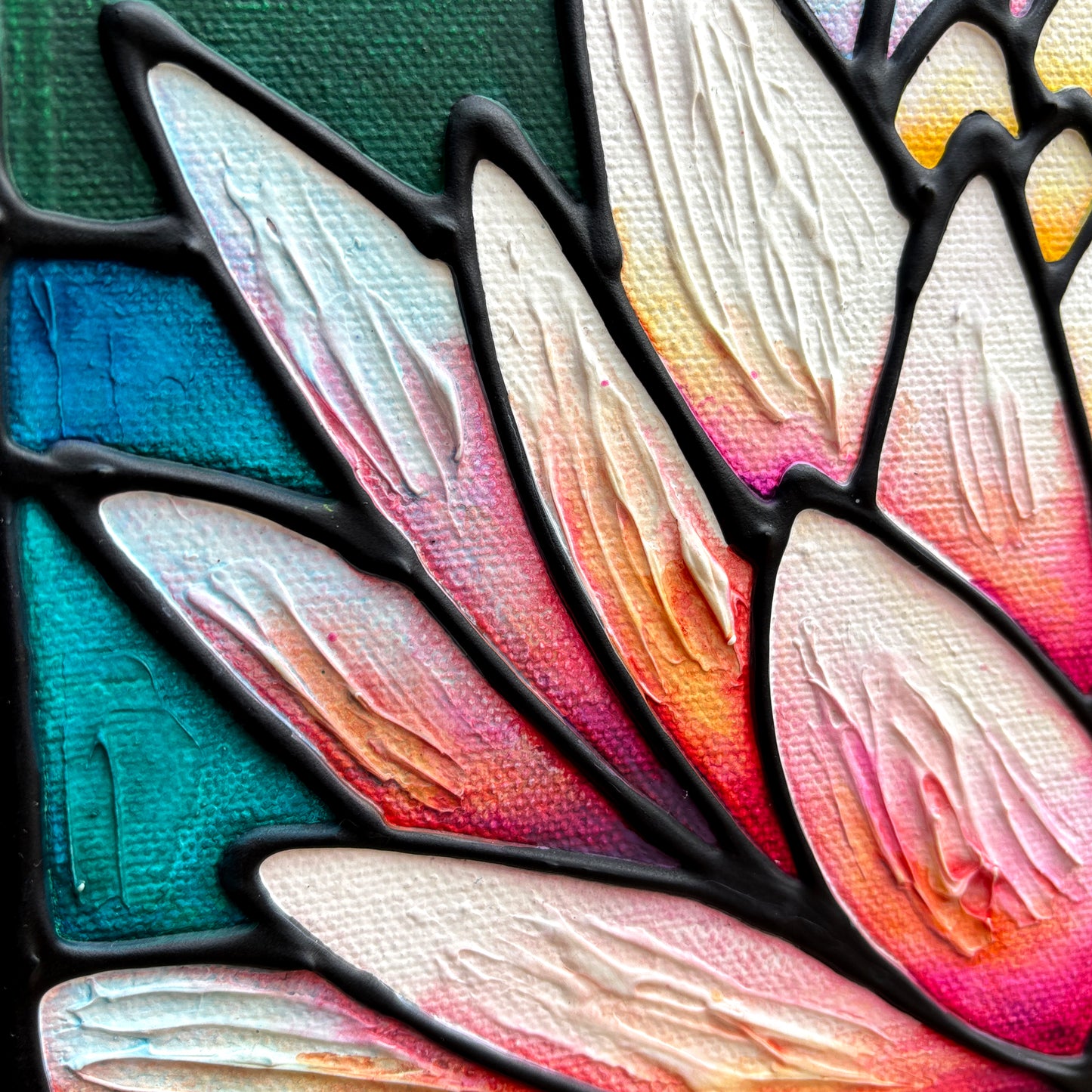 Lotus Flower Original Painting 10 x 8 inch