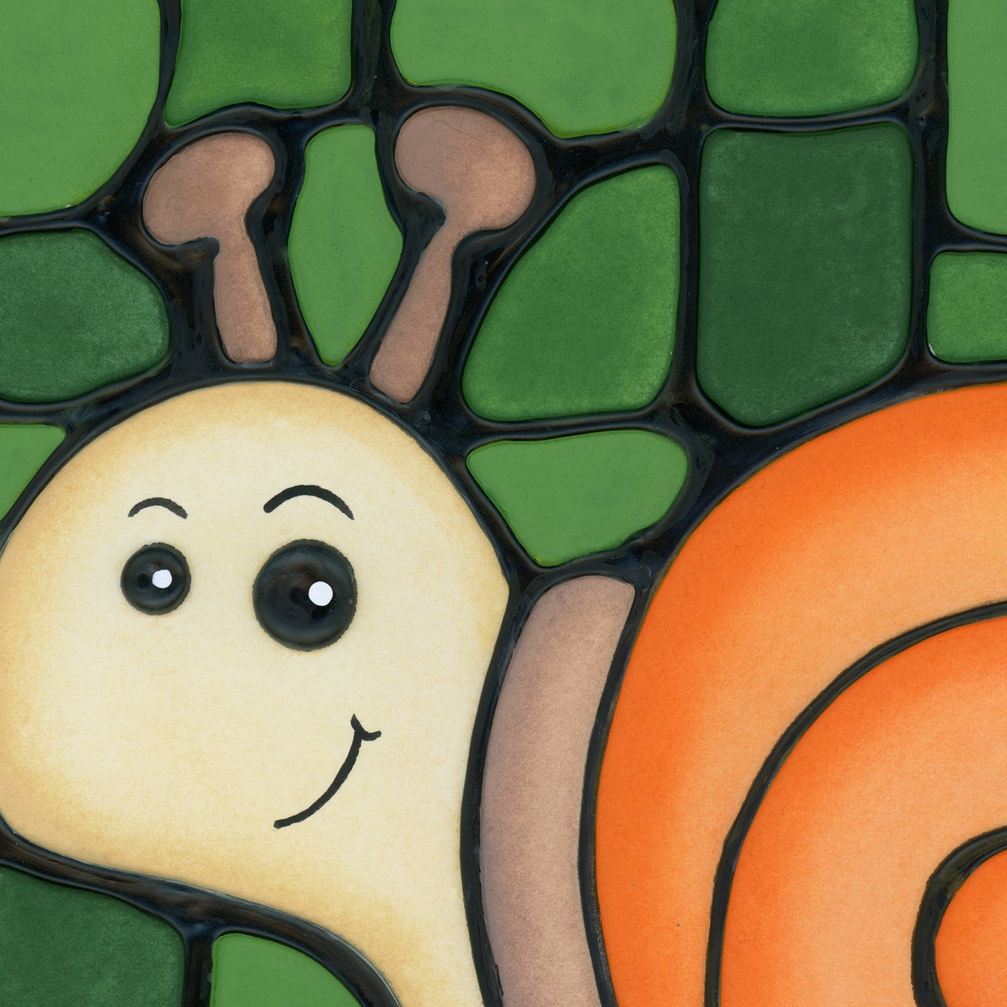 Snail Original Painting 12" x 15" Framed