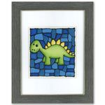 Load image into Gallery viewer, Stegosaurus Dinosaur Original Painting 14&quot; x 17&quot; Framed
