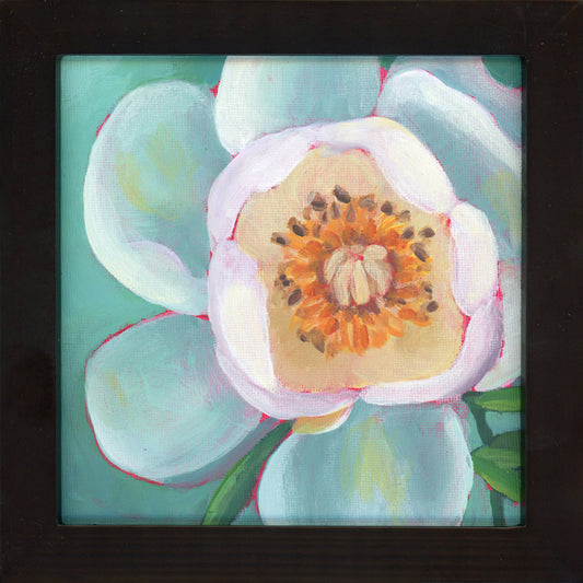 'Soft Contrast' Original Painting Framed 7" x 7"