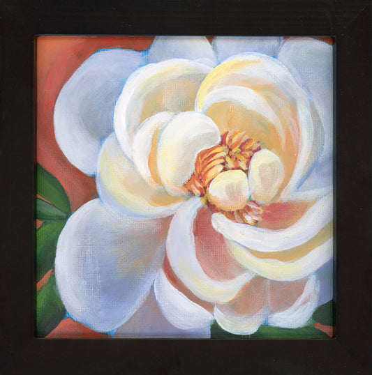 'Blissful Bloom' Original Painting Framed 7" x 7"