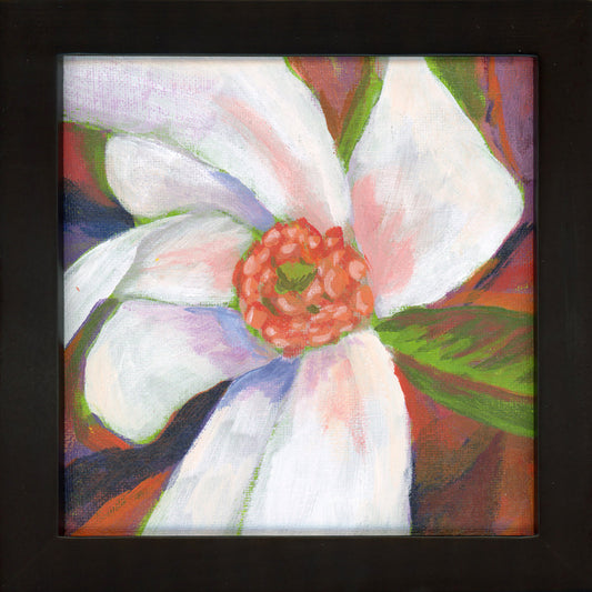 'Graceful Simplicity' Original Painting Framed 7" x 7" inch