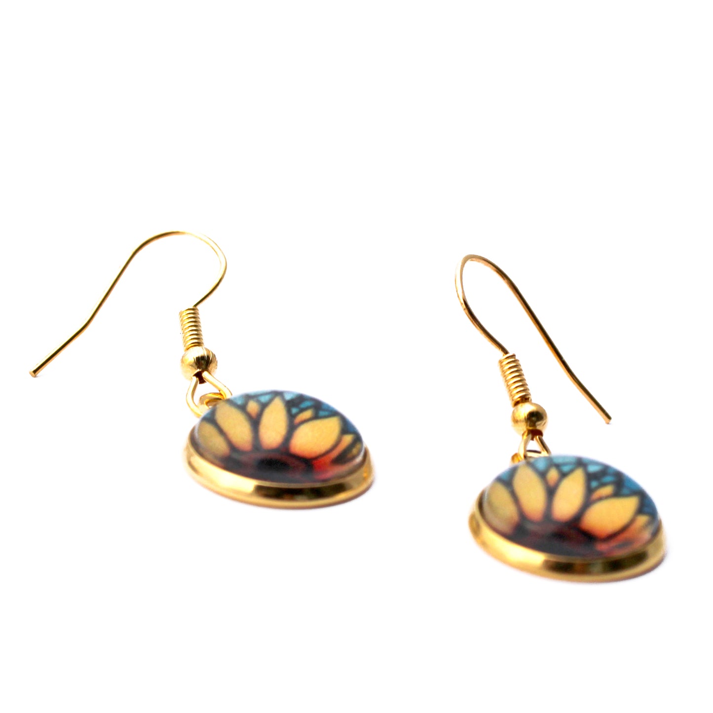 Sunflower Circle Gold Jewellery Set