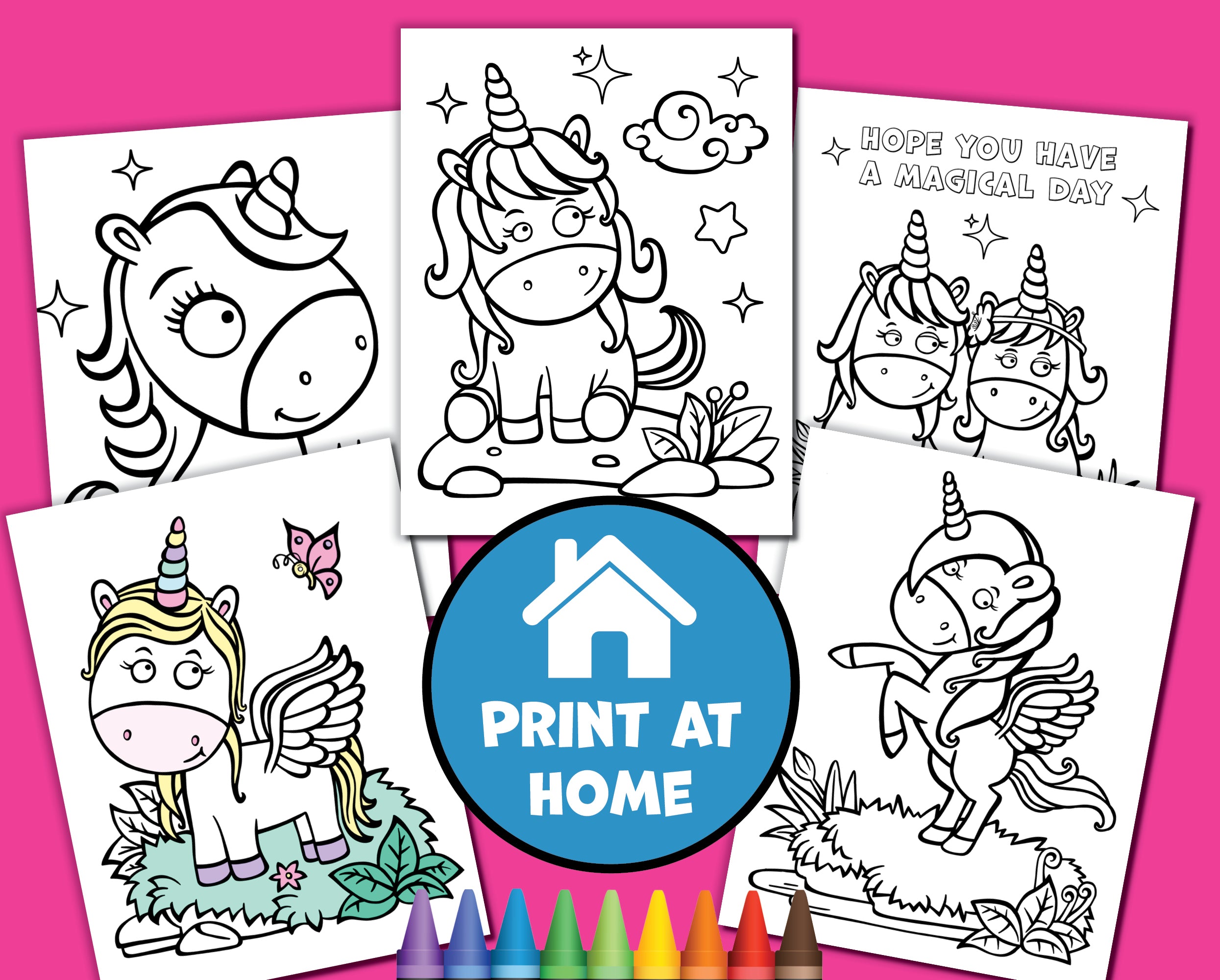 8 Unicorn Coloring Pages