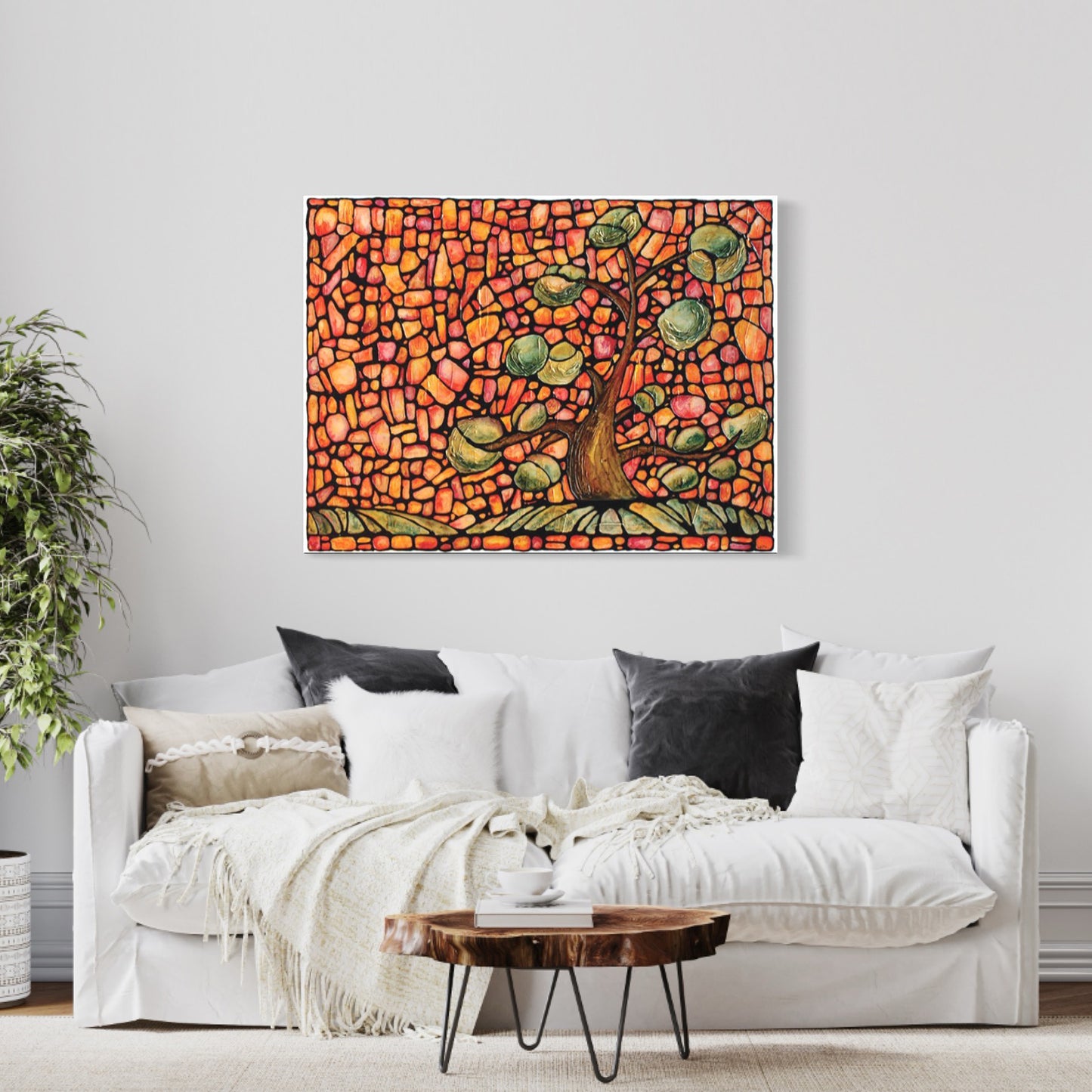 Sunset Landscape Original Painting 40 x 30 inches