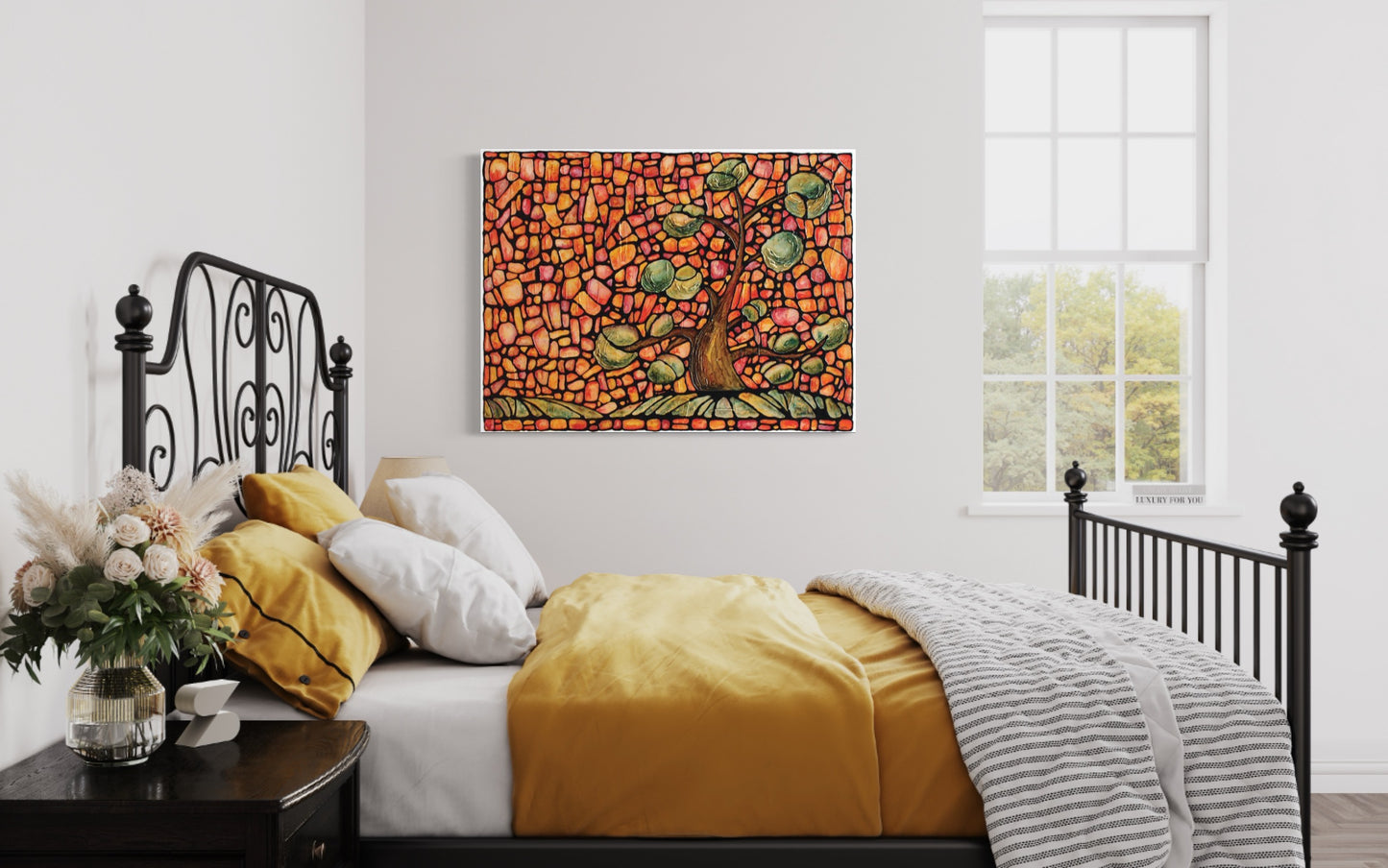 Sunset Landscape Original Painting 40 x 30 inches
