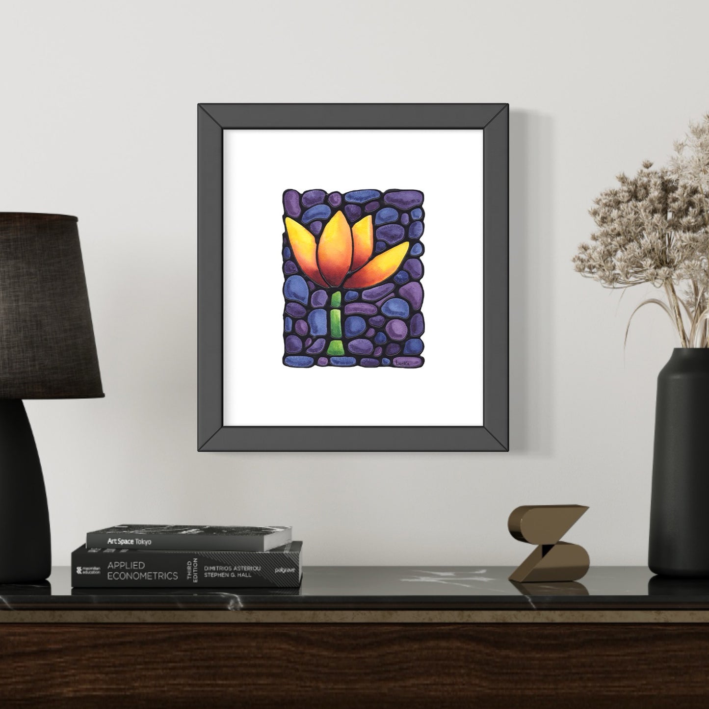 Tulip Flowers Original Painting Framed