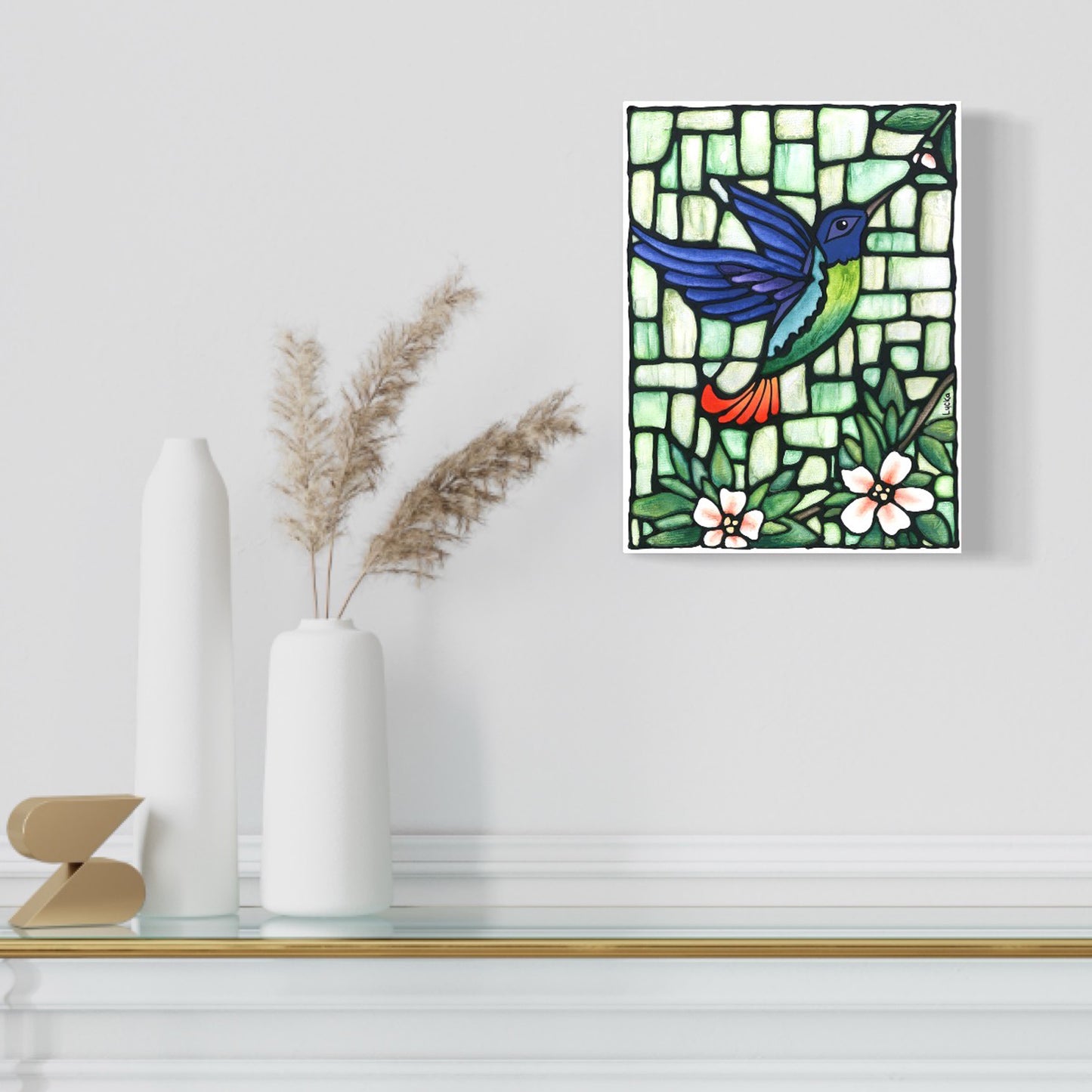 Hummingbird Original Painting 9 x 12 inch