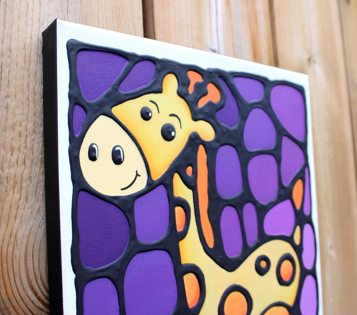 Cute Giraffe Original Painting 9" x 12"
