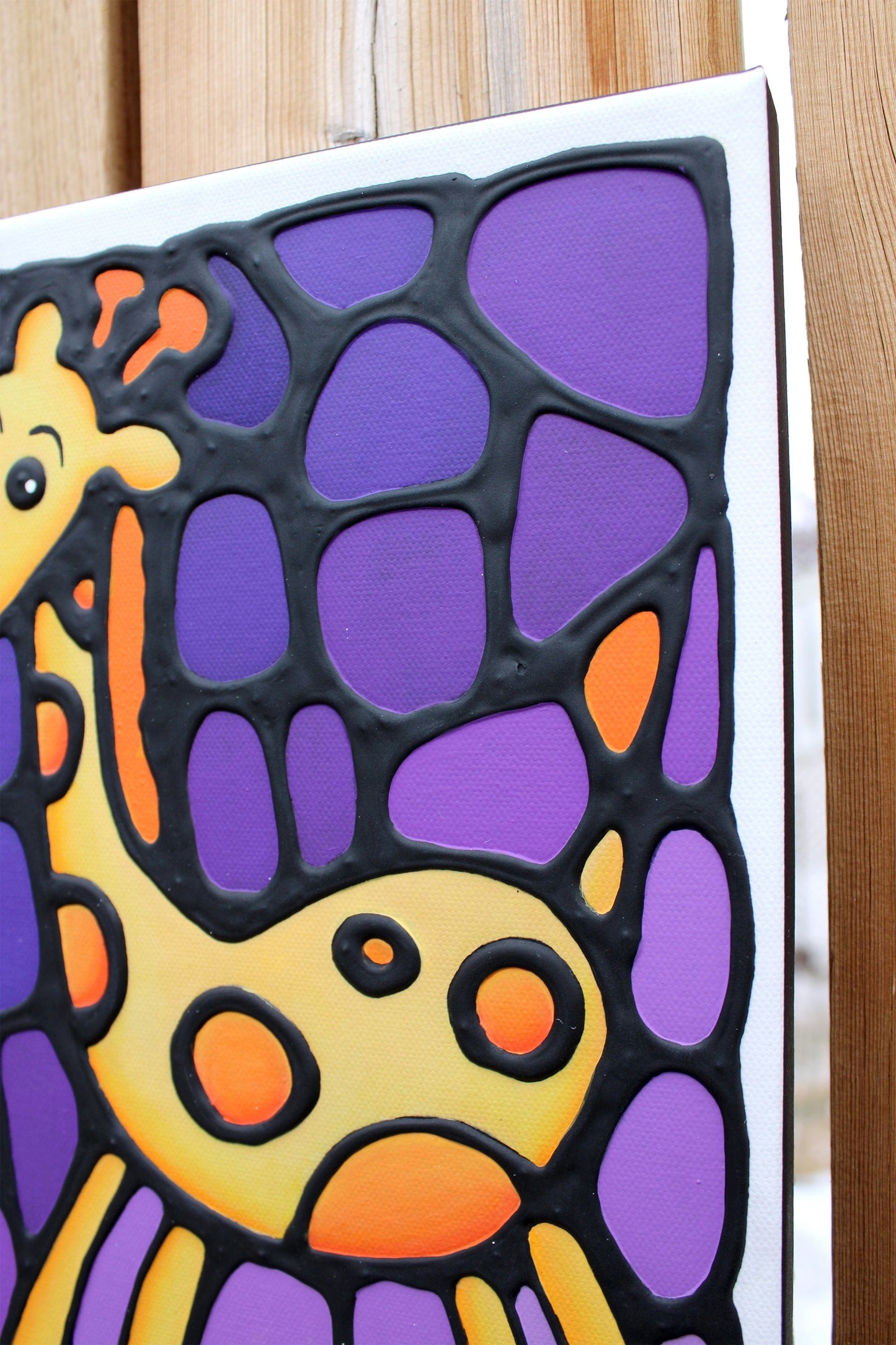 Cute Giraffe Original Painting 9" x 12"