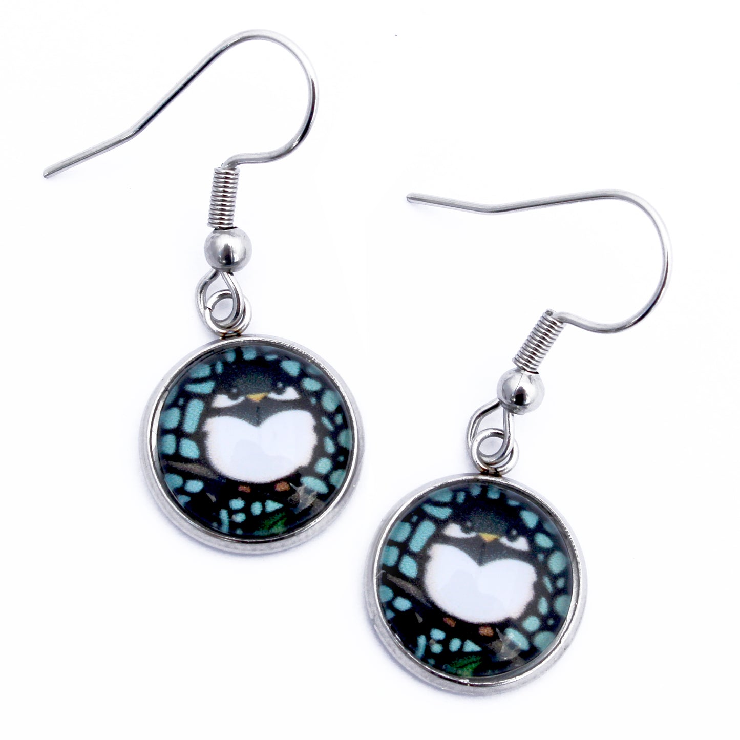 Chickadee Circle Earrings