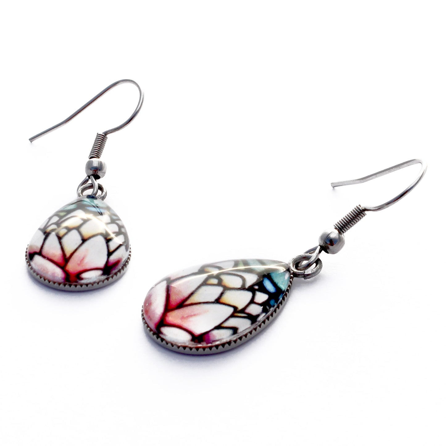 Lotus Flower Teardrop Earrings