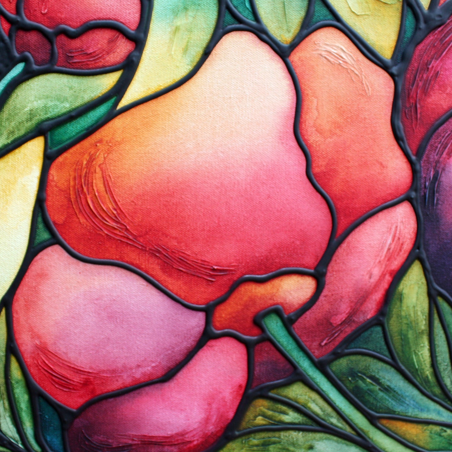 Pink Roses Original Painting 36 x 24 inch