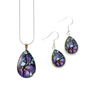Iris Flower Jewelry Set