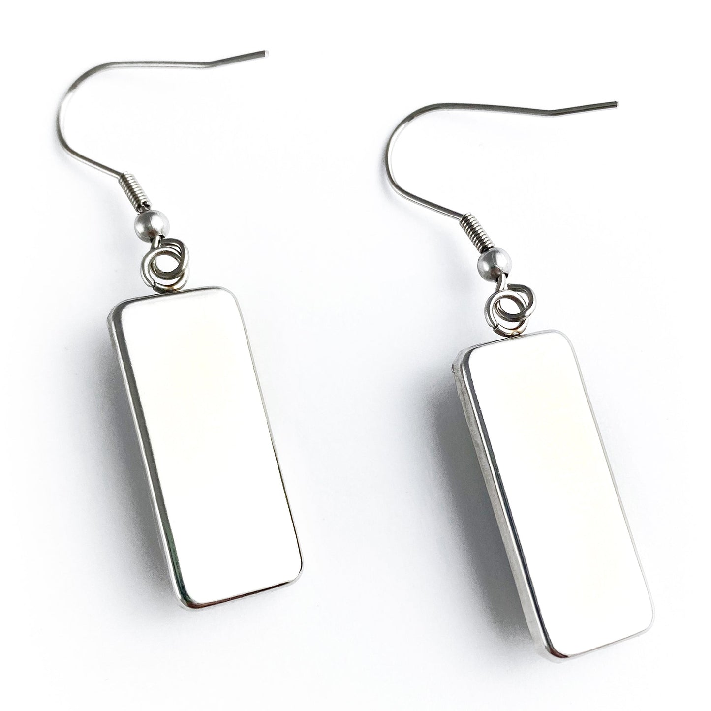 Yellow Daisy Rectangle Earrings