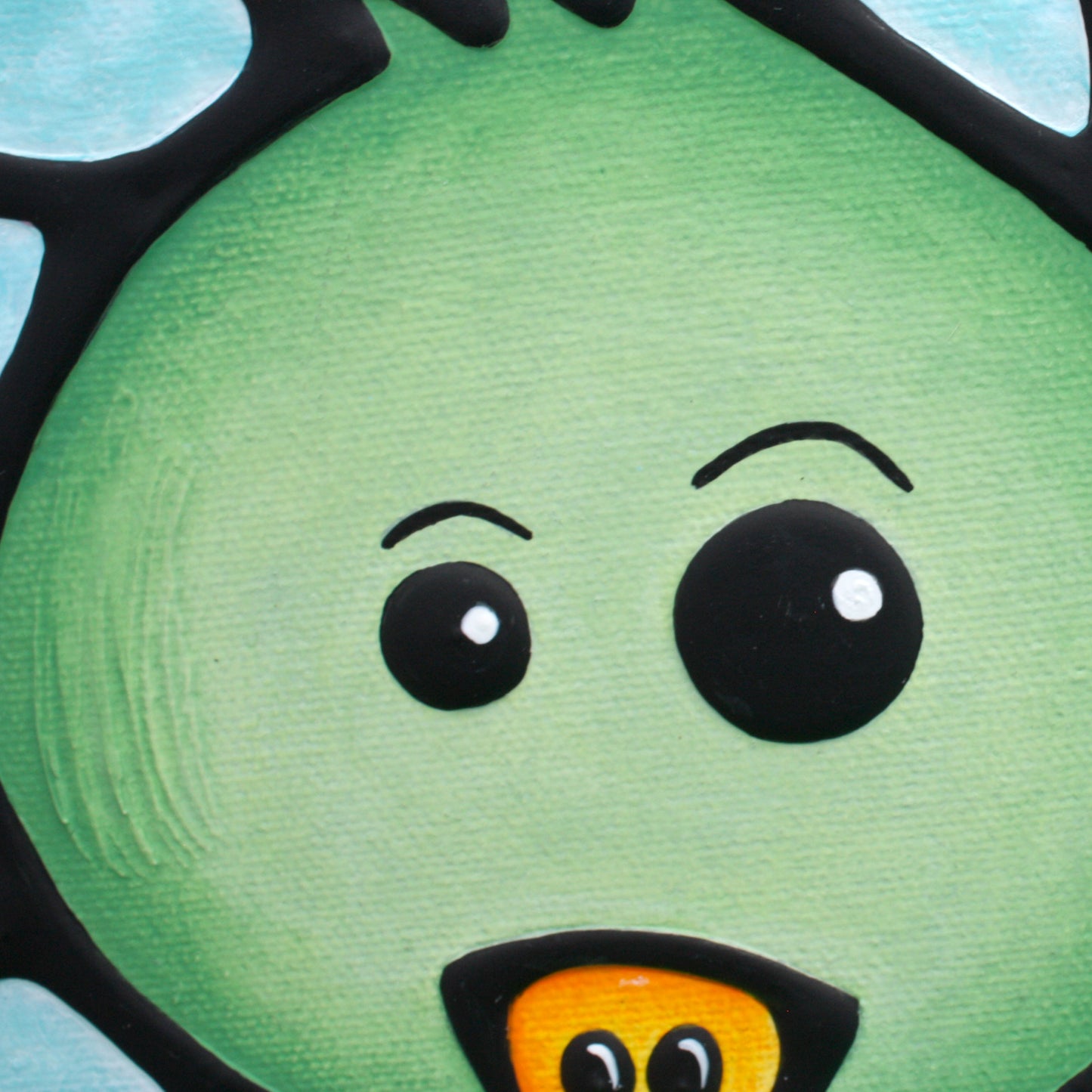 Cute Bird Original Painting 8" x 8"