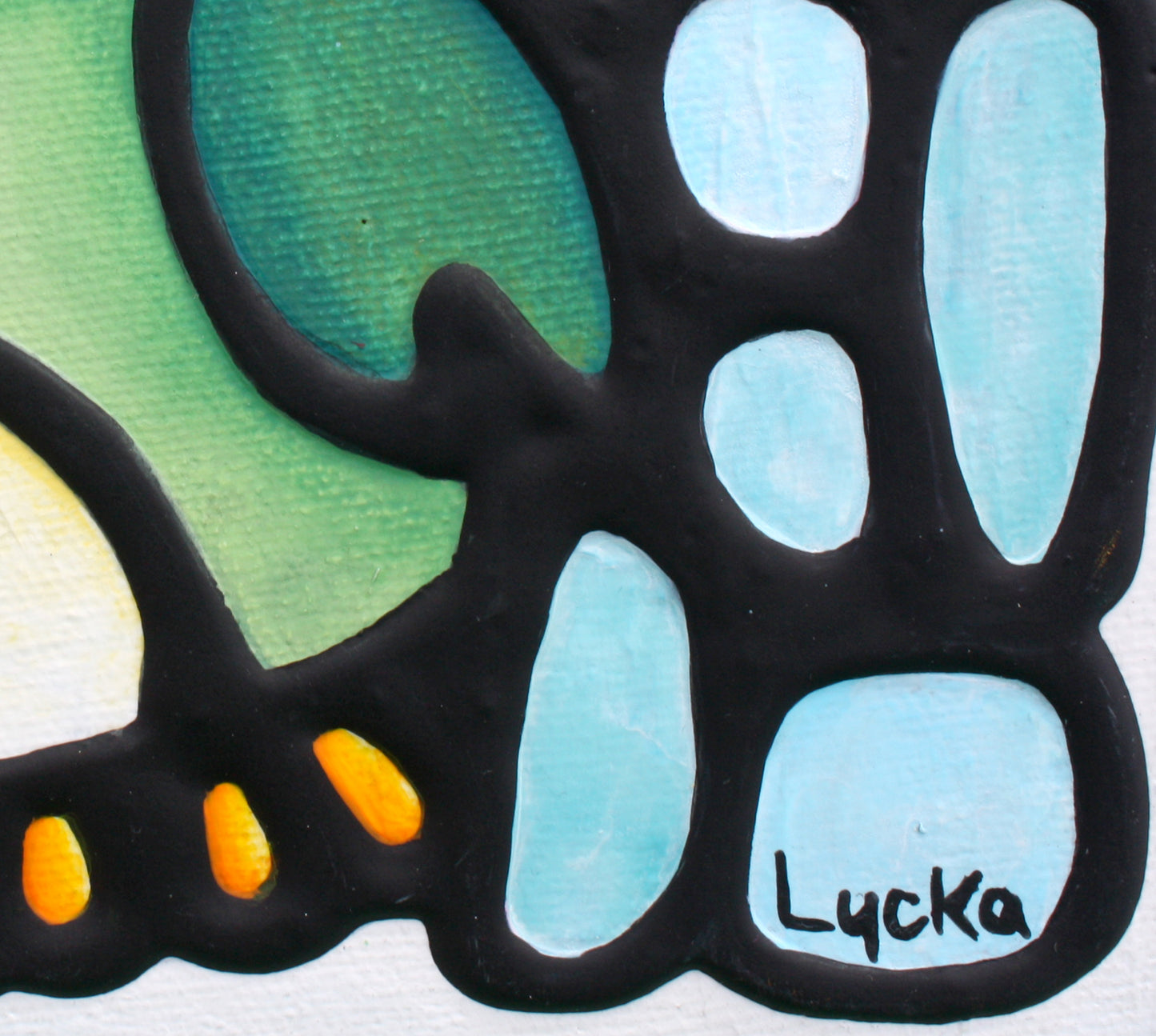 Cute Bird Original Painting 8" x 8"