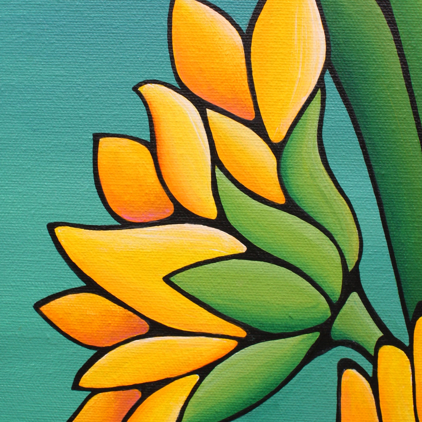 Hummingbird Original Painting 12 x 24 inch