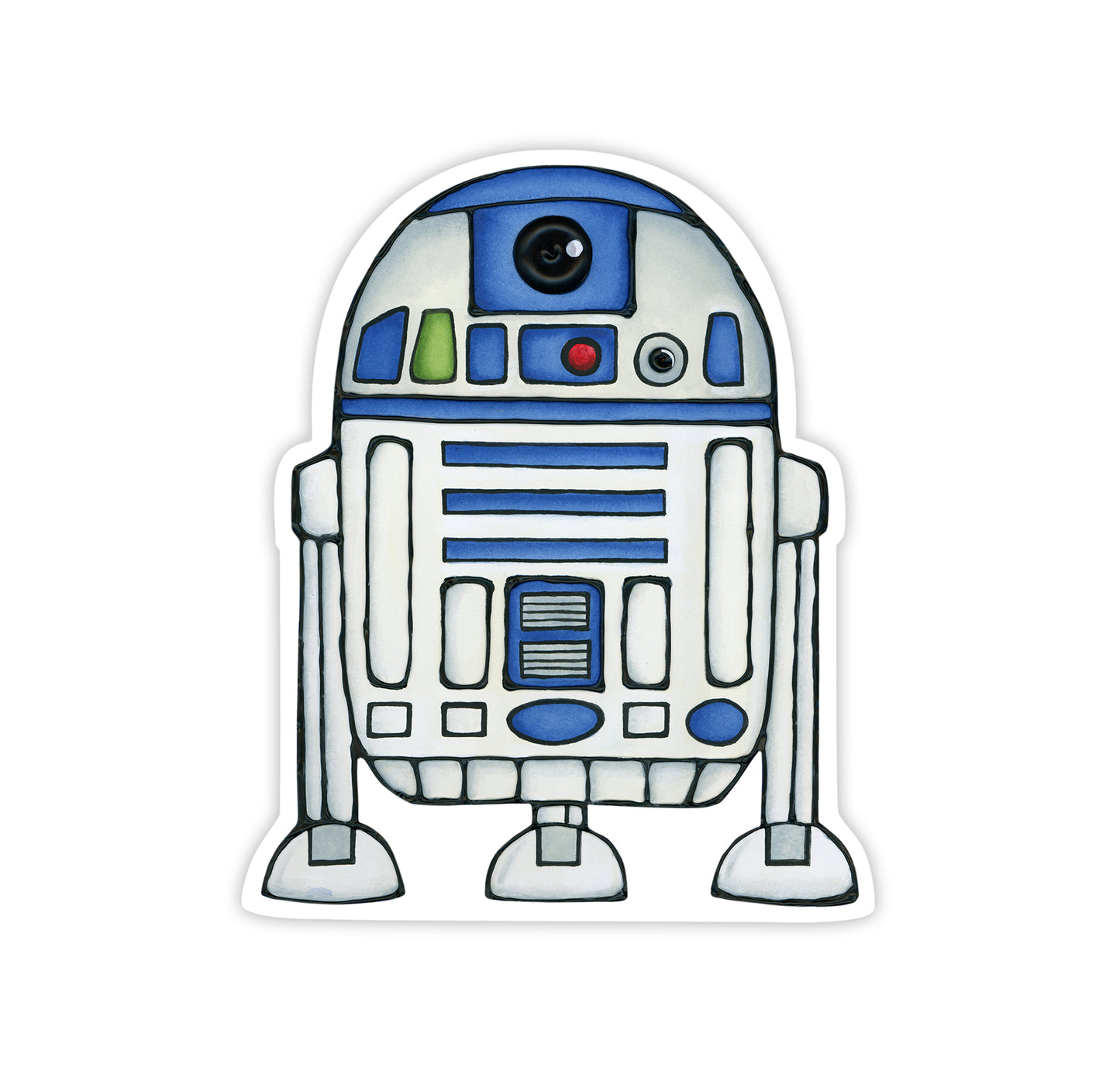 Cute Space Robot Character Vinyl Sticker