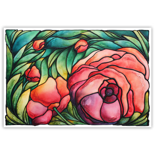 Pink Roses Original Painting 36 x 24 inch