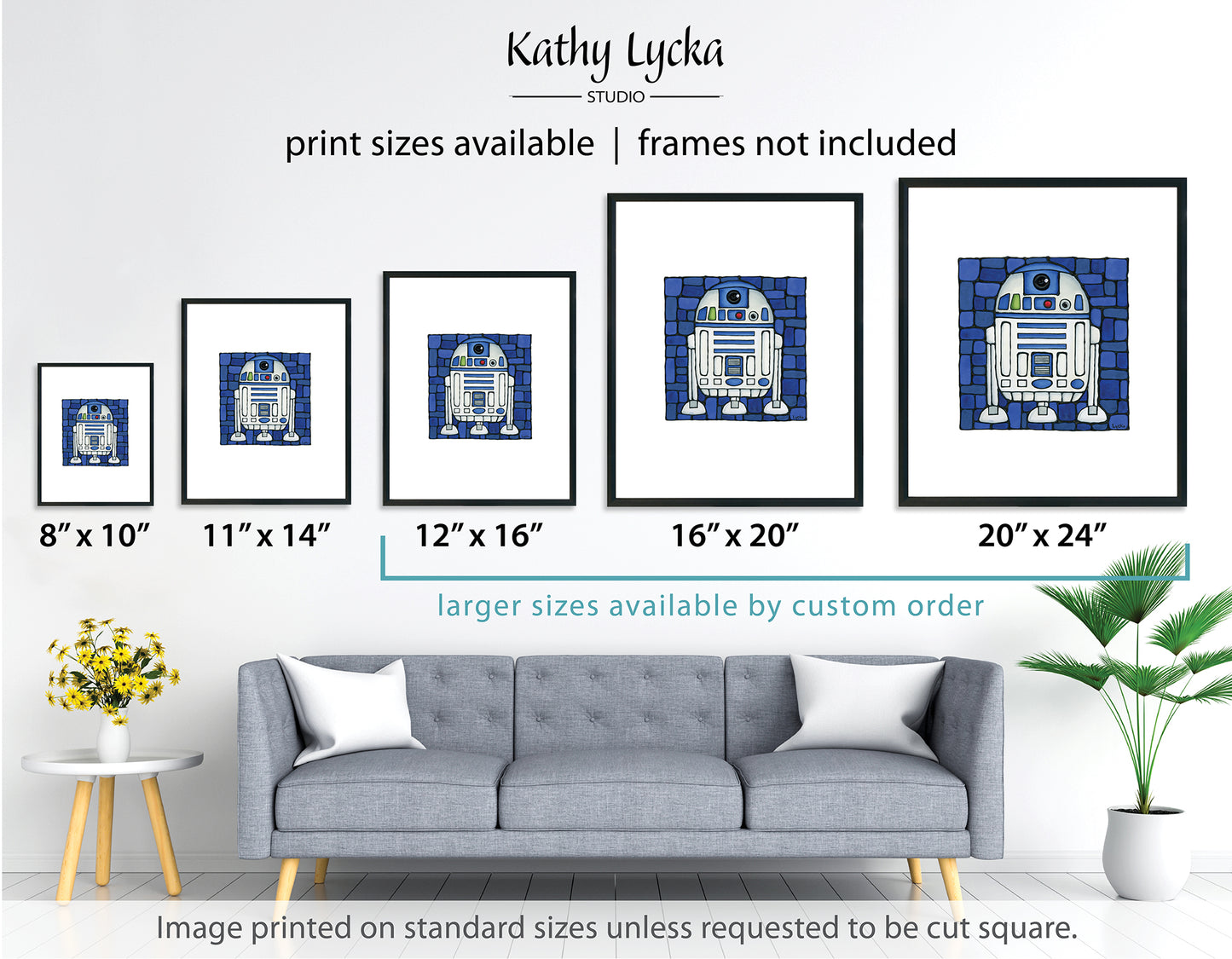 Cute Sci-Fi Set of 6 Nursery Wall Art Prints