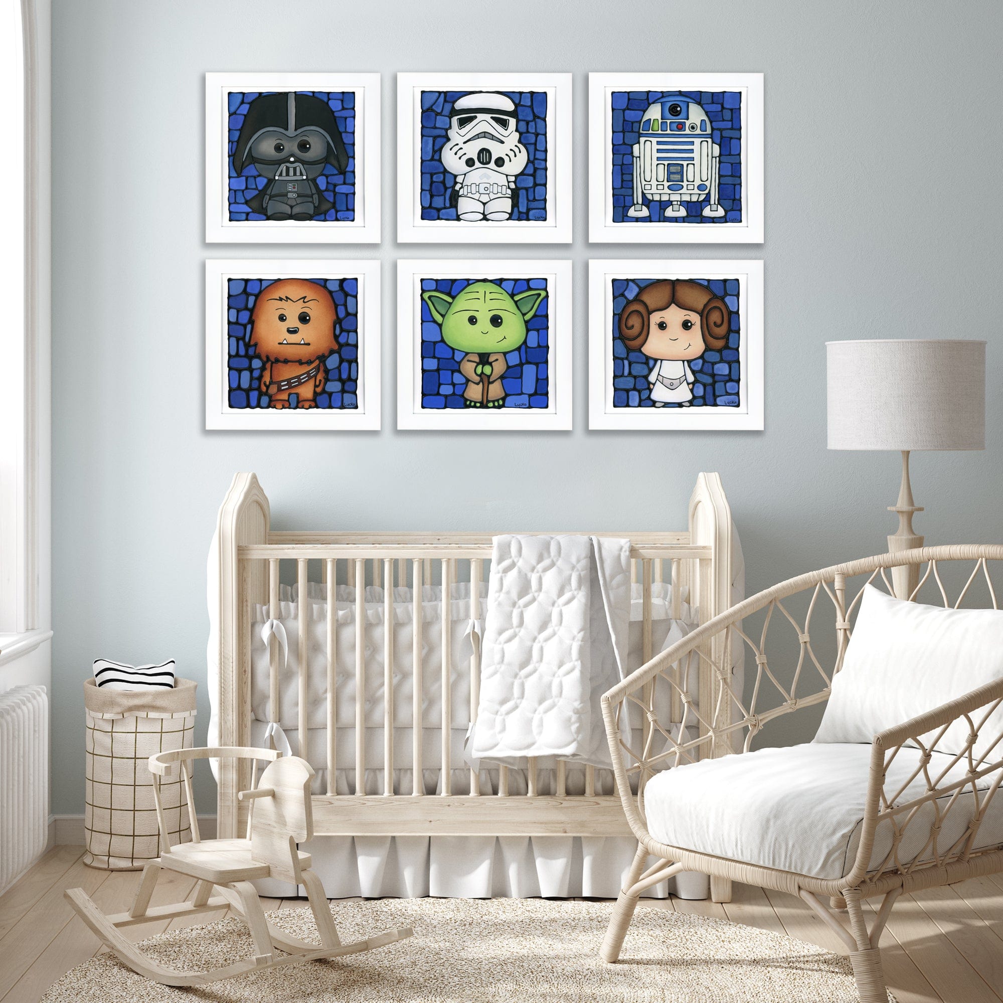 Cute Sci-Fi Set of 6 Nursery Wall Art Prints