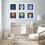 Load image into Gallery viewer, Cute Sci-Fi Set of 6 Nursery Wall Art Prints
