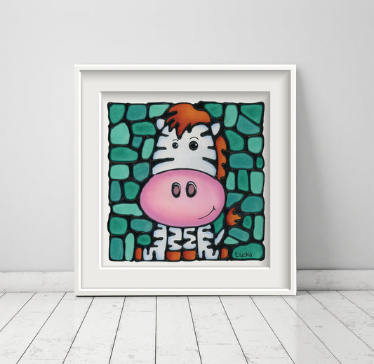 Zebra Wall Art Print